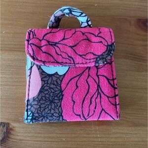 Vera Bradley Mini Two-way Mirror Purse in Mocha Rouge Retired Pattern New!